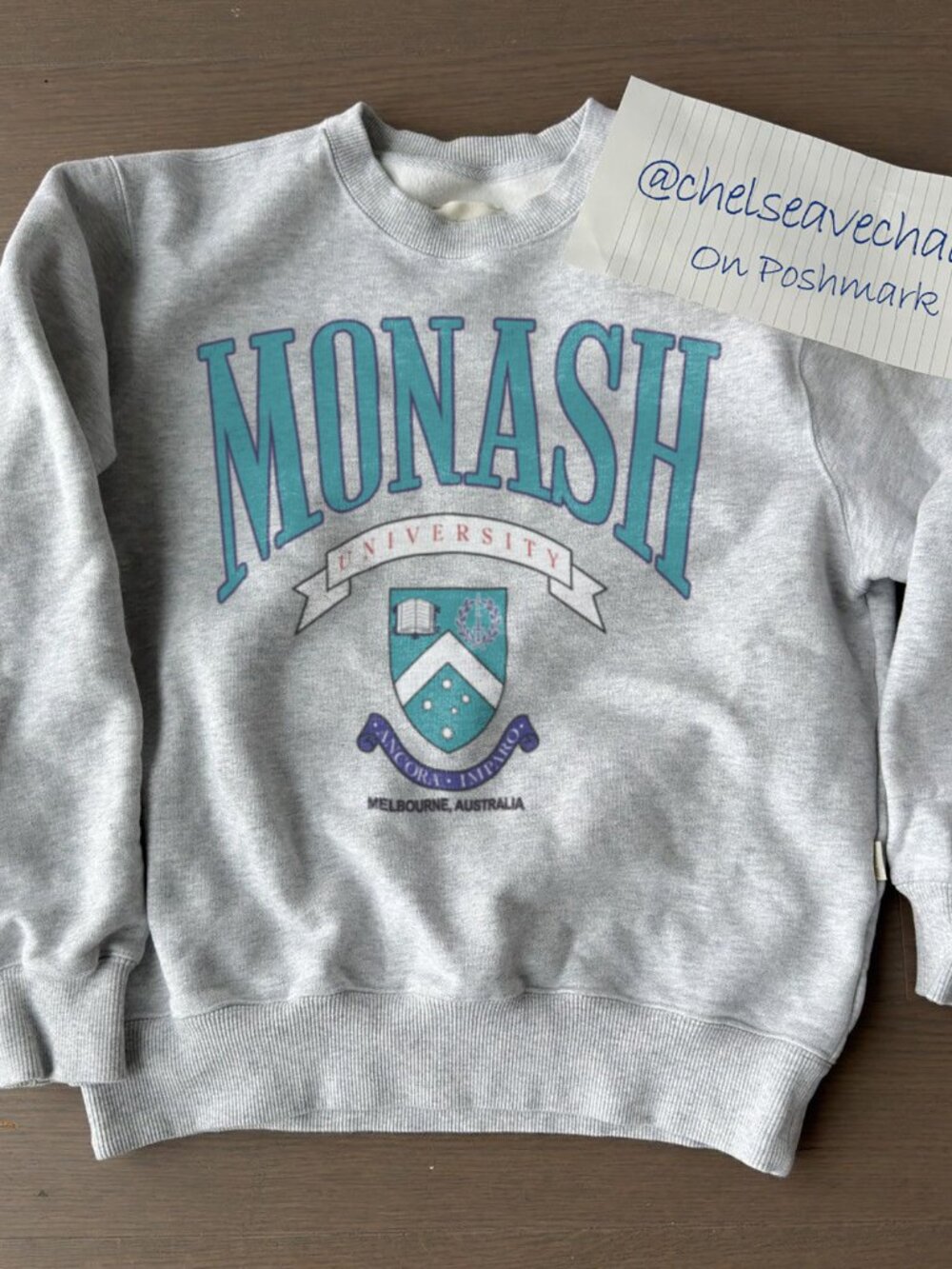 Vintage Monash University Crewneck Sweatshirt, Retro Monash University Shirt Tee